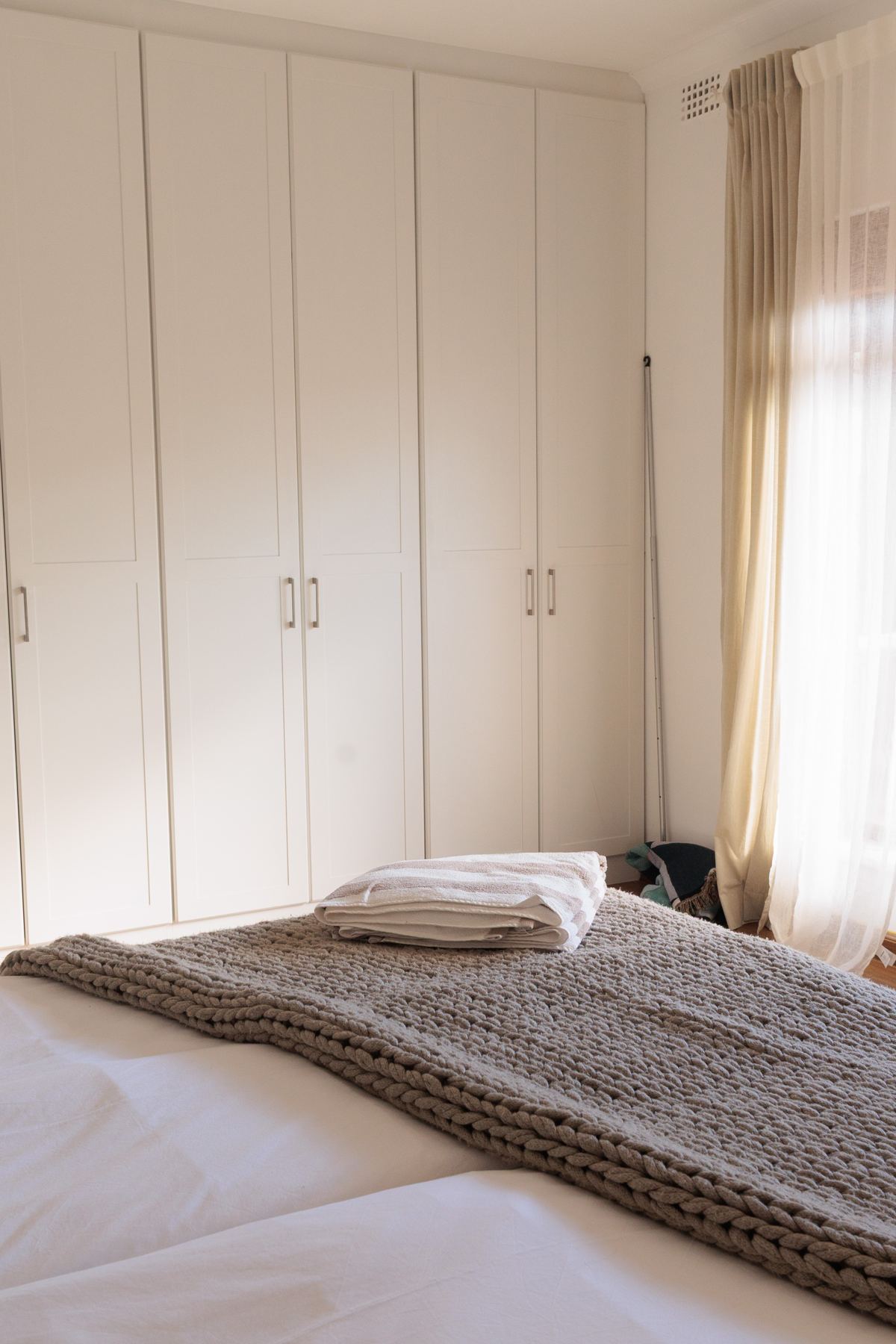 Main bedroom with built in wardrobes